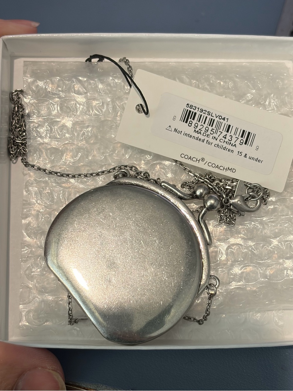 COACH Jewelry Women's Runway Coin Purse Pendant Necklace
